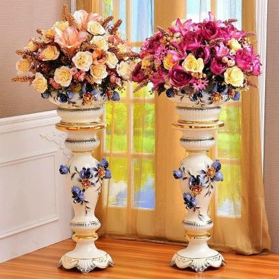 ĐÔN VÀ CHẬU HOA ĐẮP NỔI LỰU TÍM MẠ VÀNG